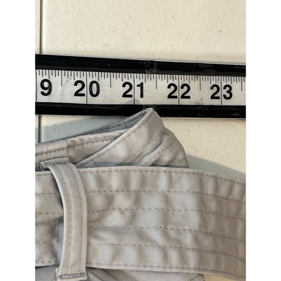 WHBM Gray Belted A-Line Maxi Skirt Plus Size 22W Long Work Career Modest - Picture 8 of 10